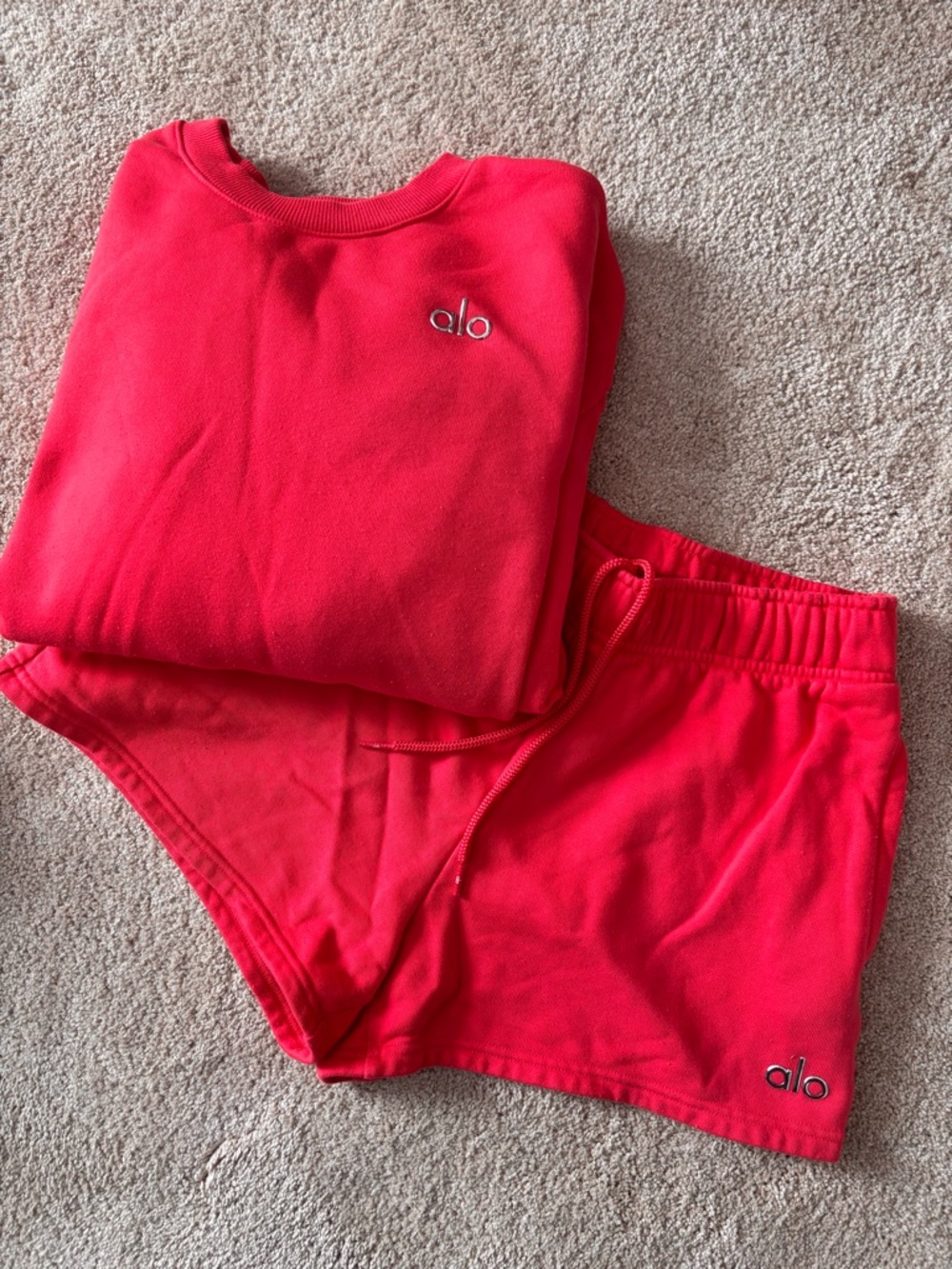 ALO Yoga Watermelon Red Athletic Shorts